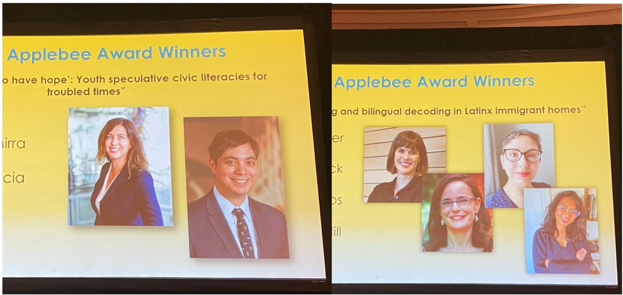 2021 Applebee Award recipients