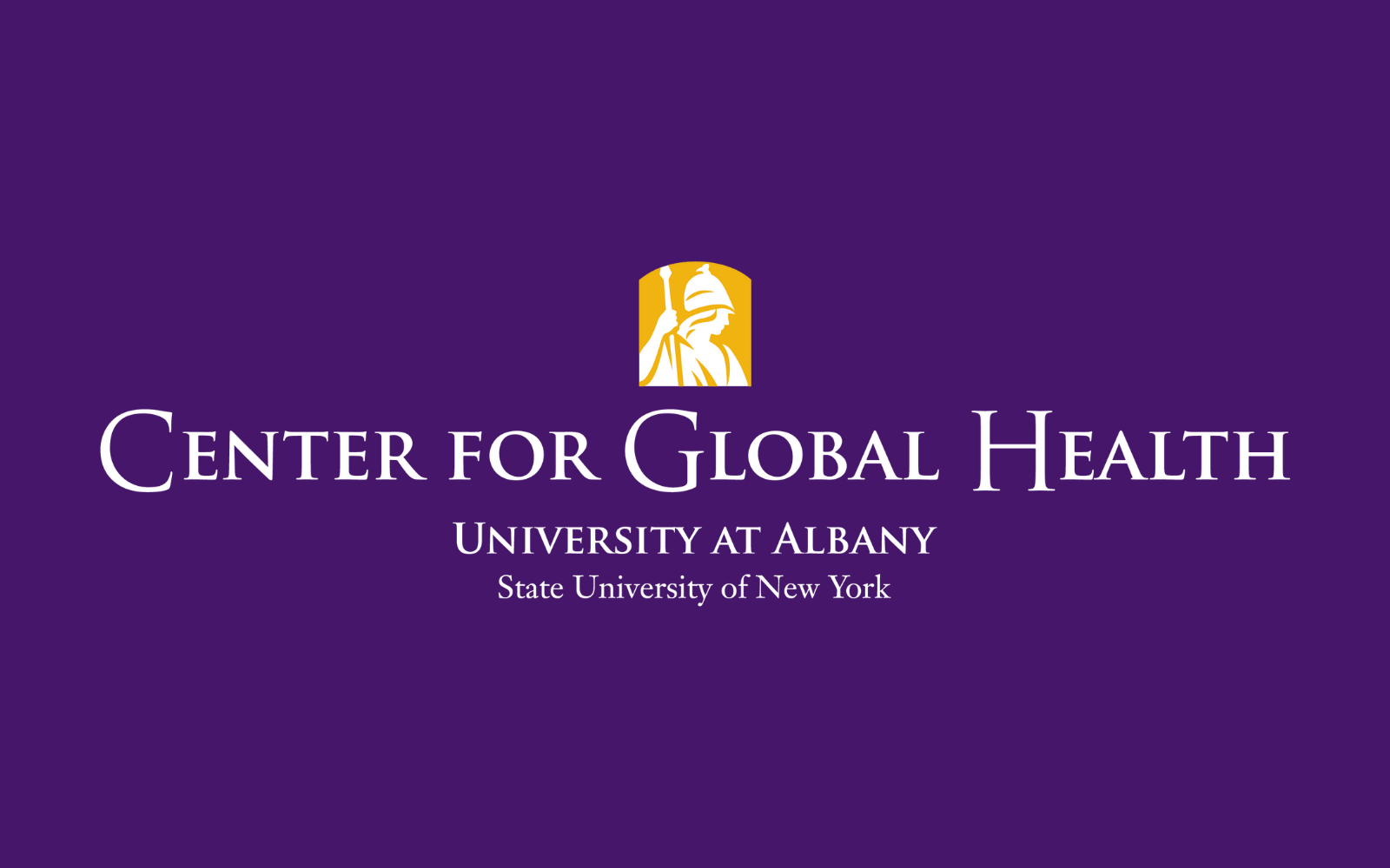 The Center for Global Health logo on a purple background.