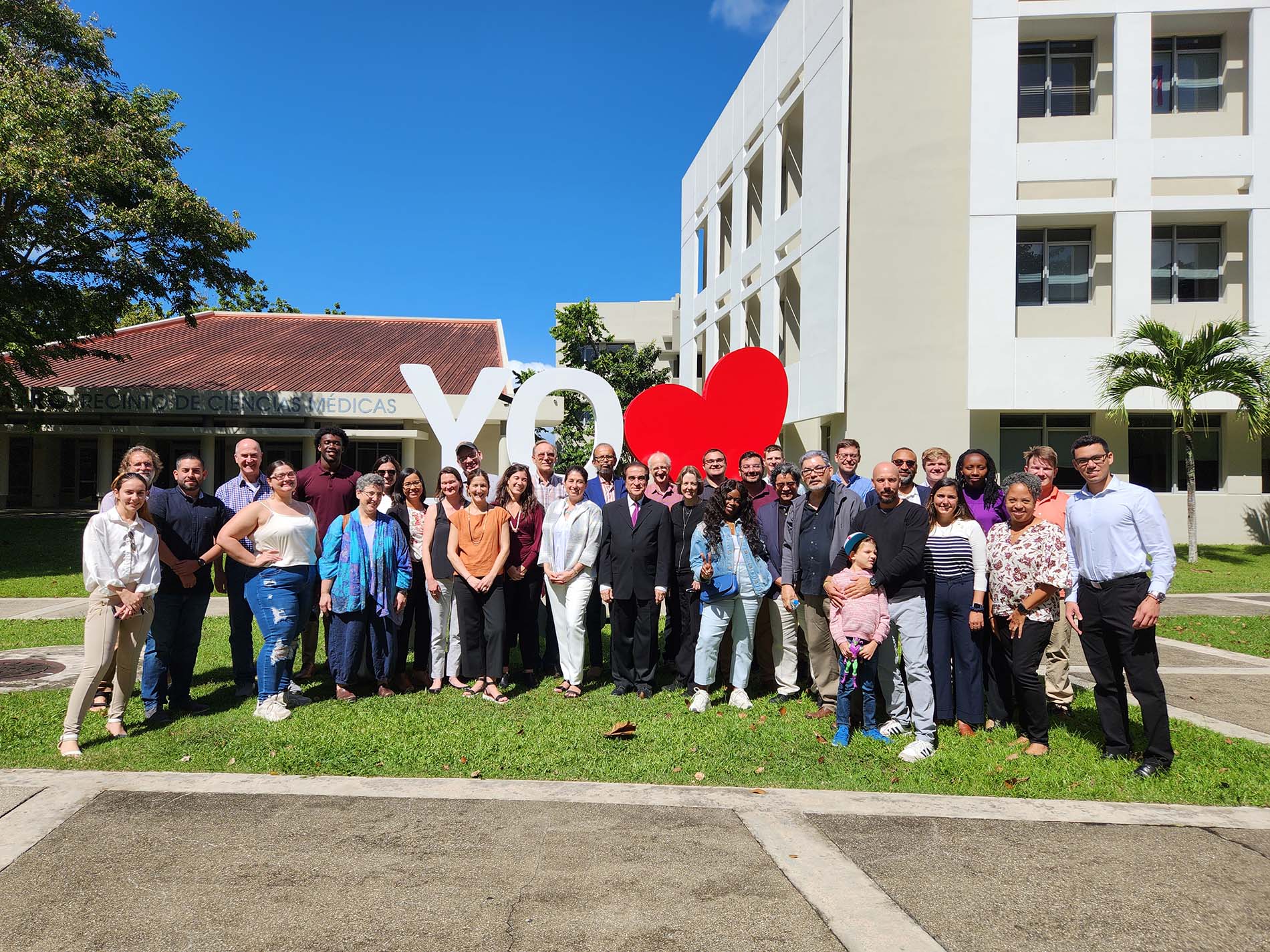 The CCAN team stands for a photo during a kick-off meeting in Puerto Rico.