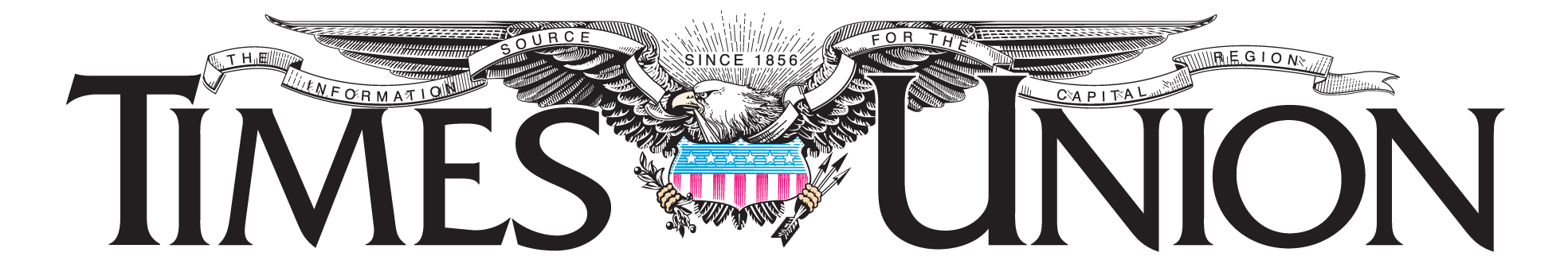 Times Union logo, with slogan "The information source for the Capital Region since 1856."