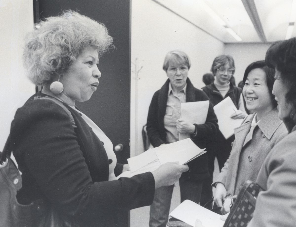 Toni Morrison, Albert Schweitzer Chair in the Humanities, University at Albany.  (Photo courtesy of the University Photograph Collection, 1847 - 2005)
