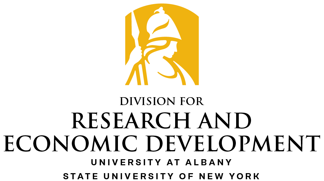 University at Albany Division for Research & Economic Development logo.