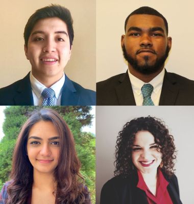 The MBA team that came up with a plan for the Troy Farmers Market are, clockwise from top left, Oswaldo Adaz, Justin Collins, Whitney Philippi and Ashna Sikand.