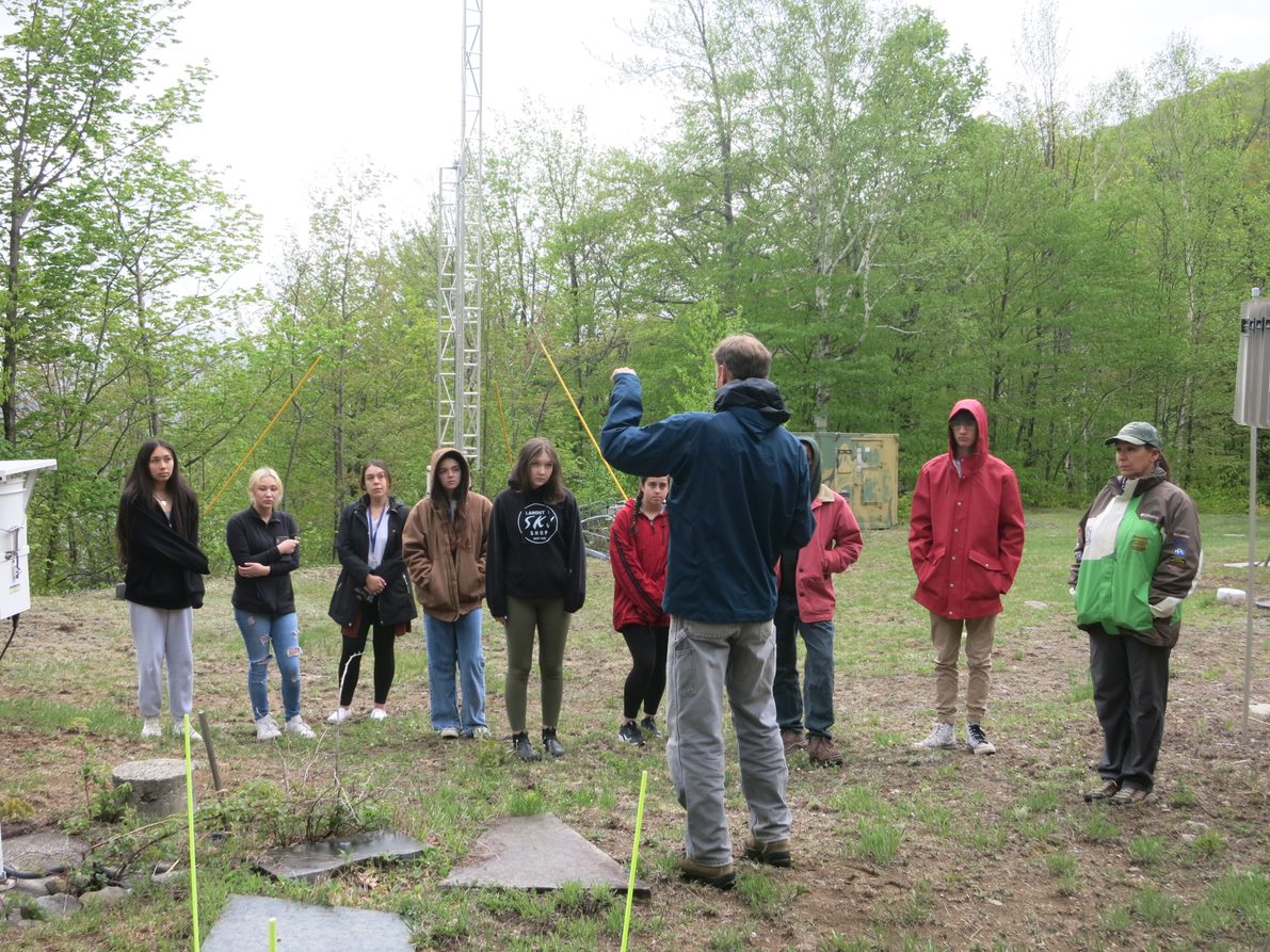 CGiC students and teachers tour the NYS Mesonet site at Whiteface Mountain.