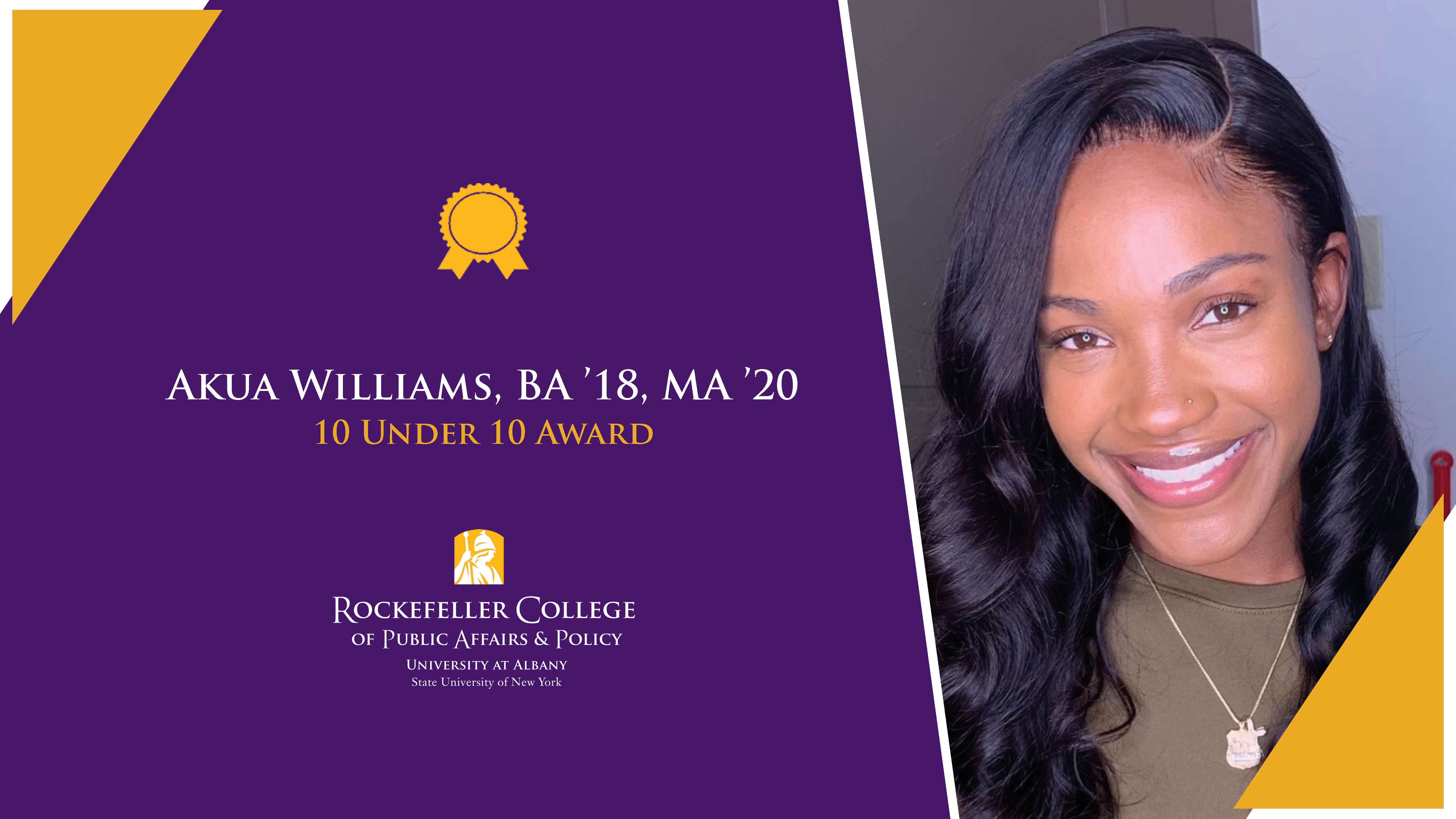 Akua Williams, BA ’18, MA ’20	