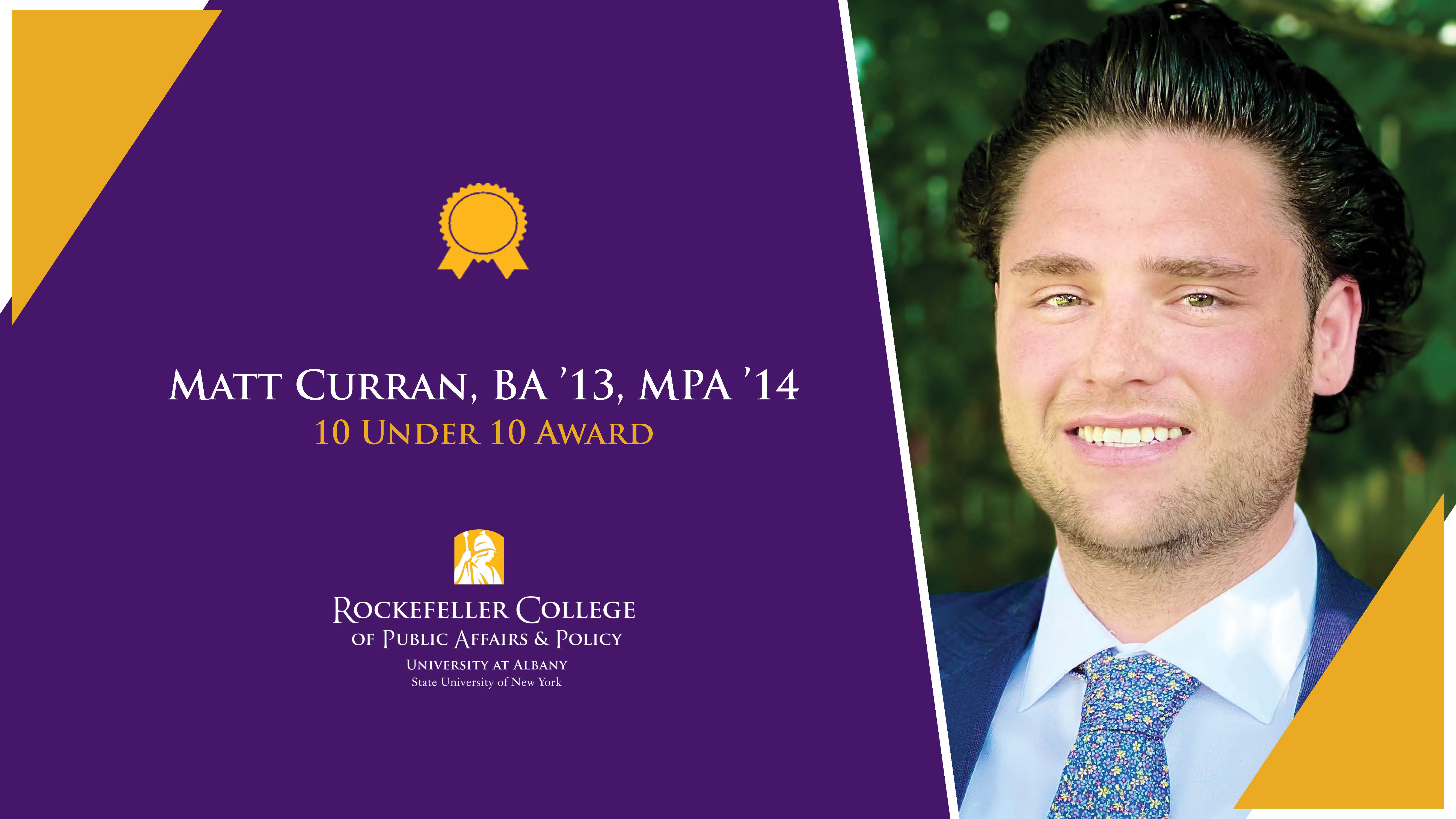 Matt Curran, BA ’13, MPA ’14
