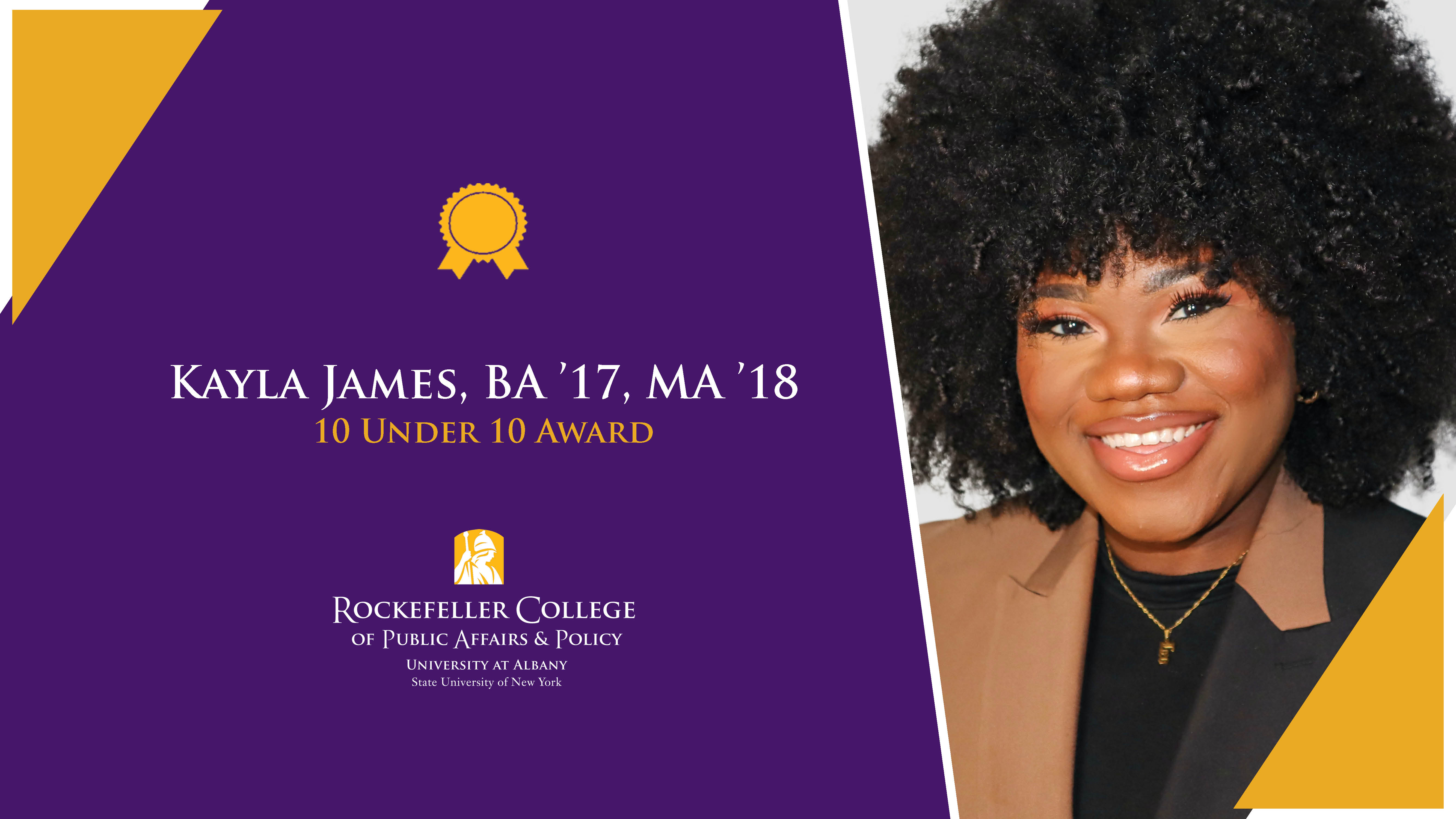 Kayla James, BA ’17, MA ’18	