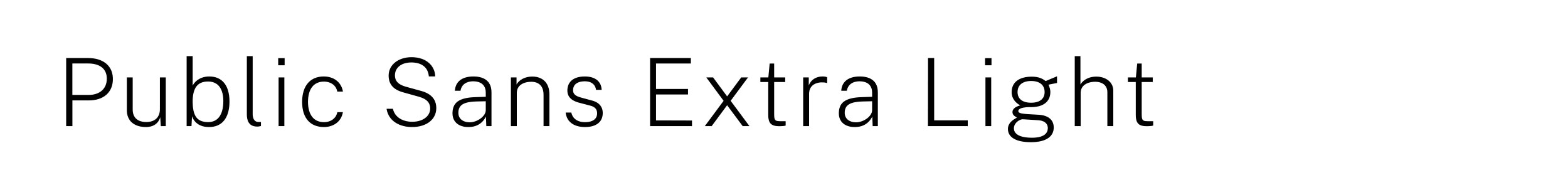 Sample of Public Sans Extra Light Font
