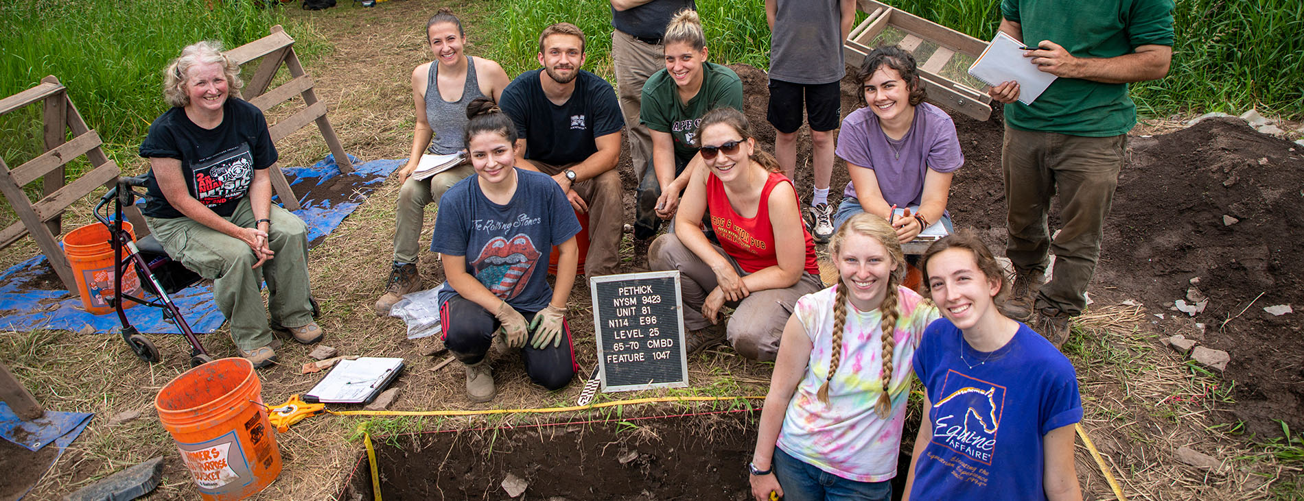 Excavations at the Pethick site, a cooperative endeavor between the Department of Anthropology and the New York State Museum. Photo by: Brian Busher