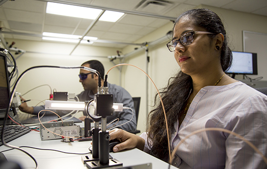 ECE research assistants in Dr. Elgala's lab