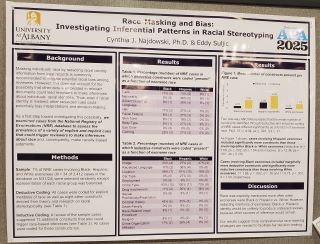 Cynthia Najdowski's poster at APA 2025.