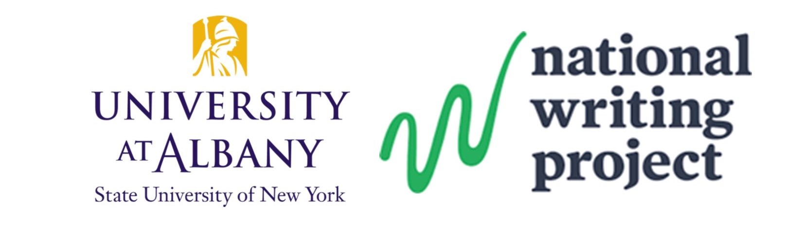 UAlbany logo and National Writing Project logo