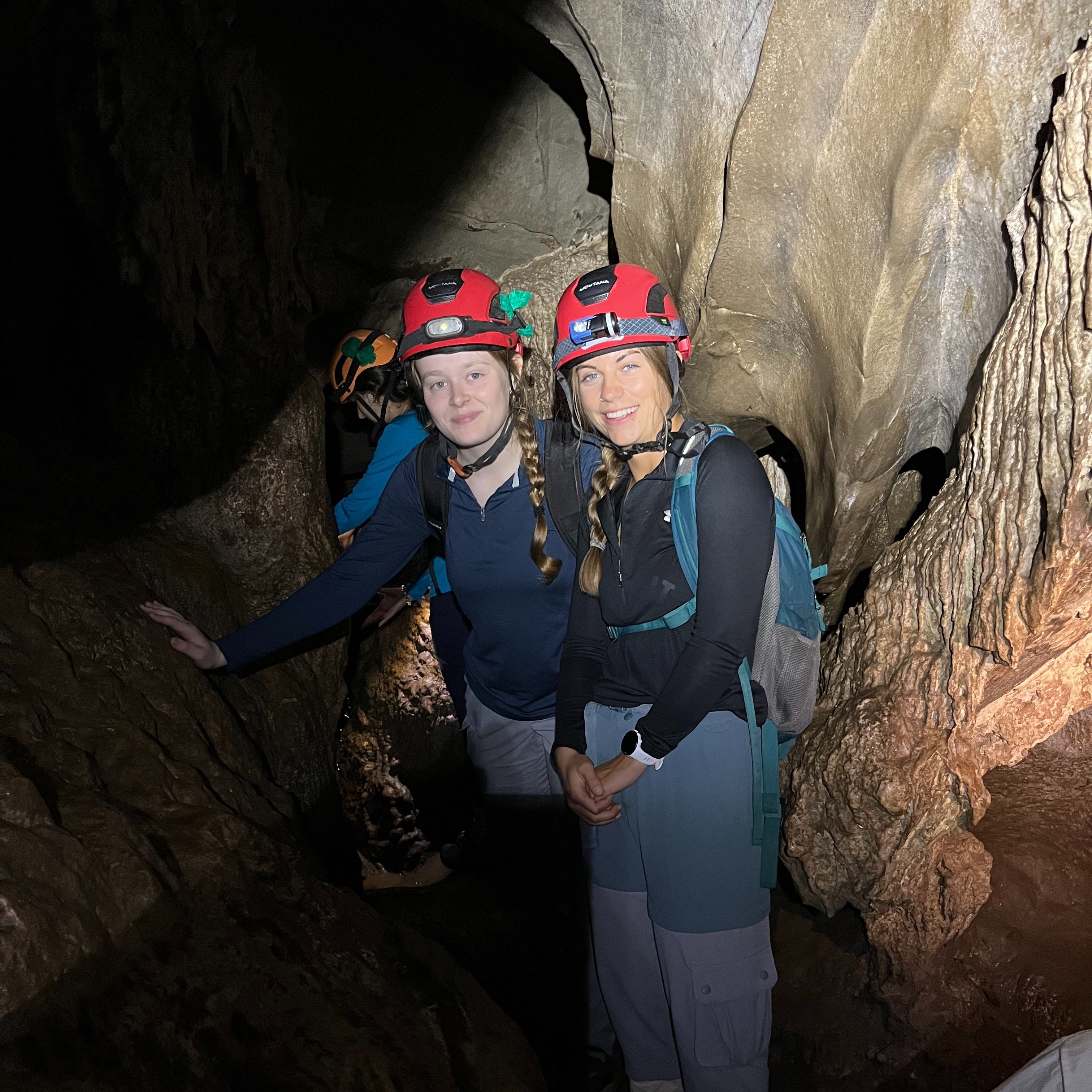 DAES students enjoy the sights from a cave at PETAR State Park in São Paulo, Brazil.