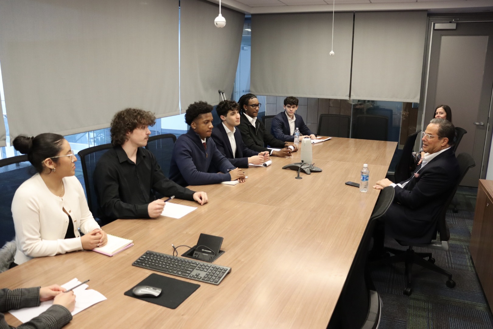 Steven Nigro with the Delta Sigma Pi Business Fraternity