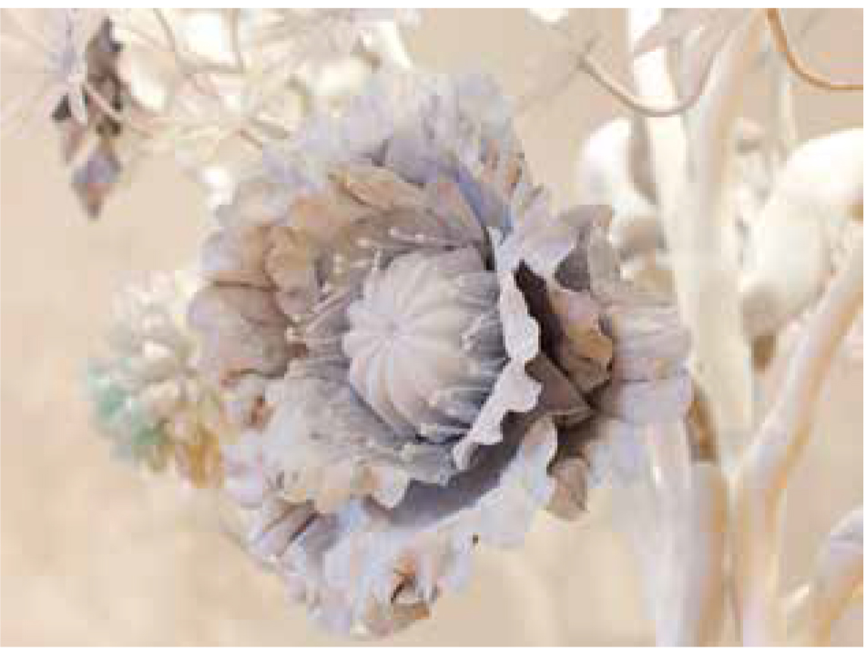 JOANNE CARSON (American, born 1953). Chlorophylia, 2017. Thermoplastic, Apoxie clay and paper pulp. Courtesy of the artist.