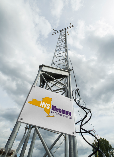 Image of a NYS Mesonet weather tower.