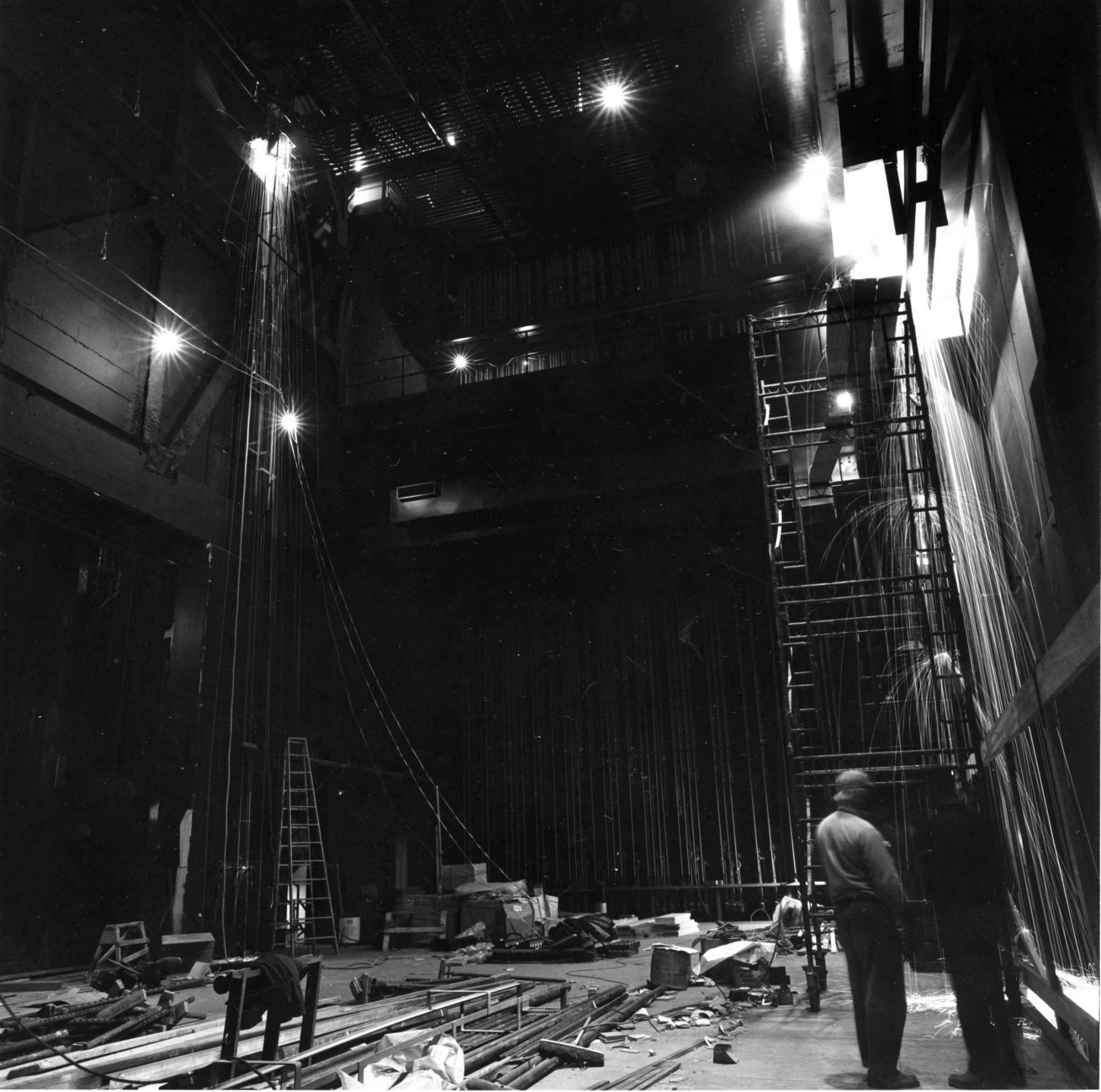 Main stage of PAC being constructed in 1969