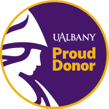 UAlbany Proud Donor sticker