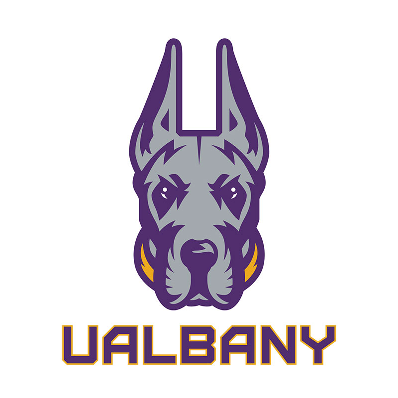Damien the Great Dane UAlbany logo