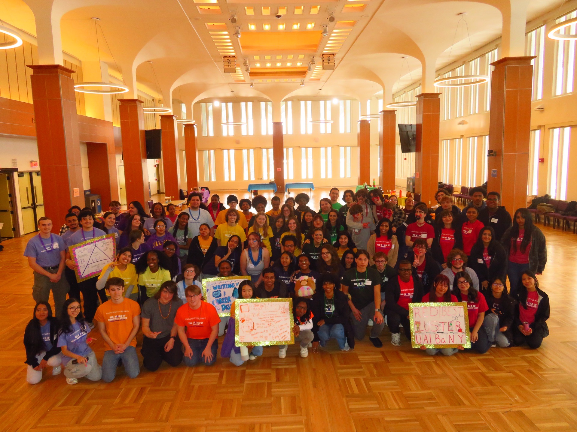 Group of L-LC students at FYE's annual "Worlds Gone Wild" event.