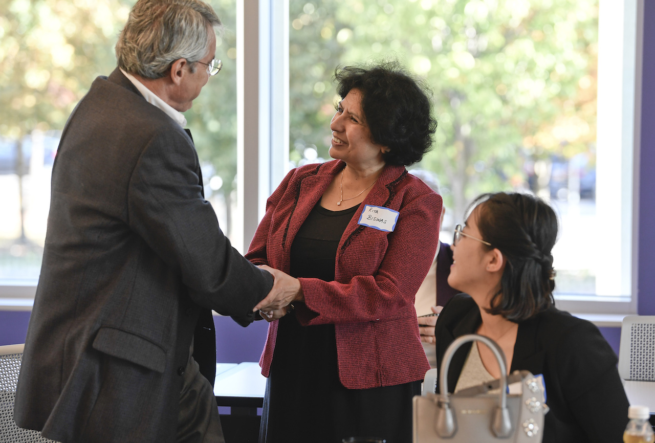 Associate Dean Rita Biswas at financial symposium 