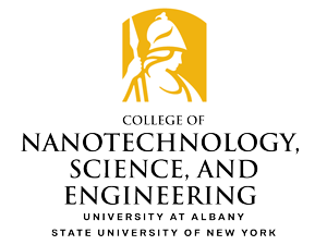 College of Nanotechnology, Science and Engineering, University at Albany, State University of New York logo featuring an icon of the Roman goddess Minerva.