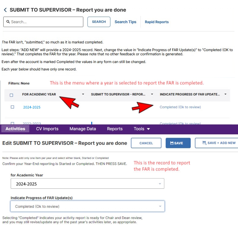 Notification that the report is done
