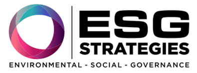 ESG Strategies logo, with "environmental, social, governance" slogan