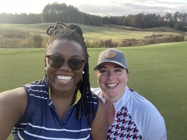 Kelly Gorman and partner golf