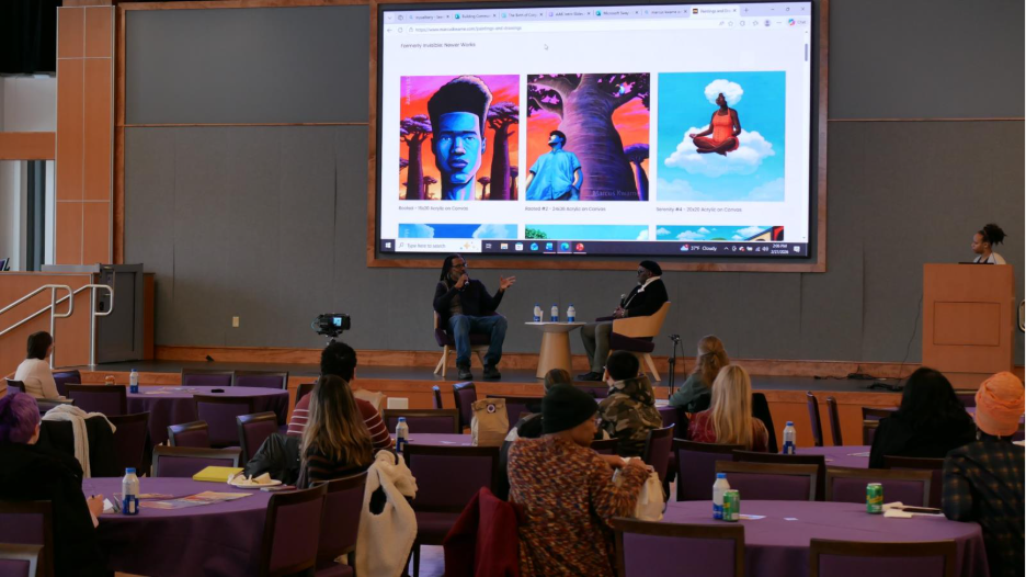 Hosts and participates presenting and attending the African American Read-In Event.