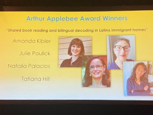 2021 Applebee Award recipients Amanda Kibler, Judy Paulick, Natalia Palacios, Tatiana Hill