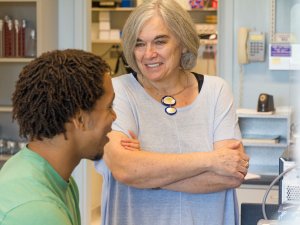 Marlene Belfort and student David Bunn - RNA Institute