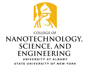College of Nanotechnology, Science and Engineering, University at Albany, State University of New York logo featuring an icon of the Roman goddess Minerva.
