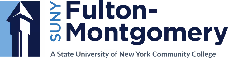 SUNY Fulton-Montgomery, A State University of New York Community College logo.