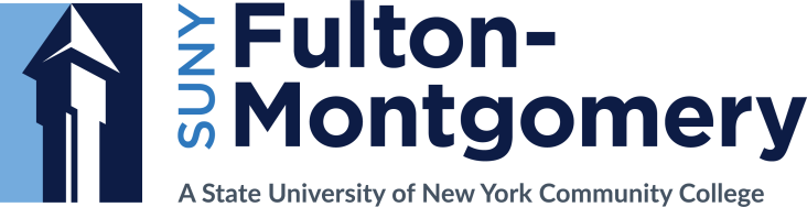 SUNY Fulton-Montgomery, A State University of New York Community College logo.