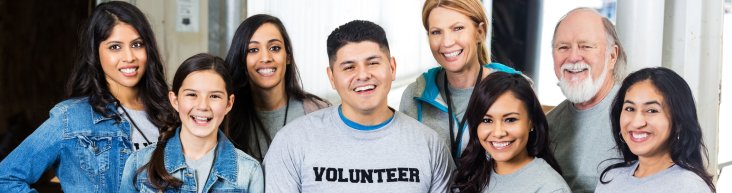 A group of food bank volunteers.