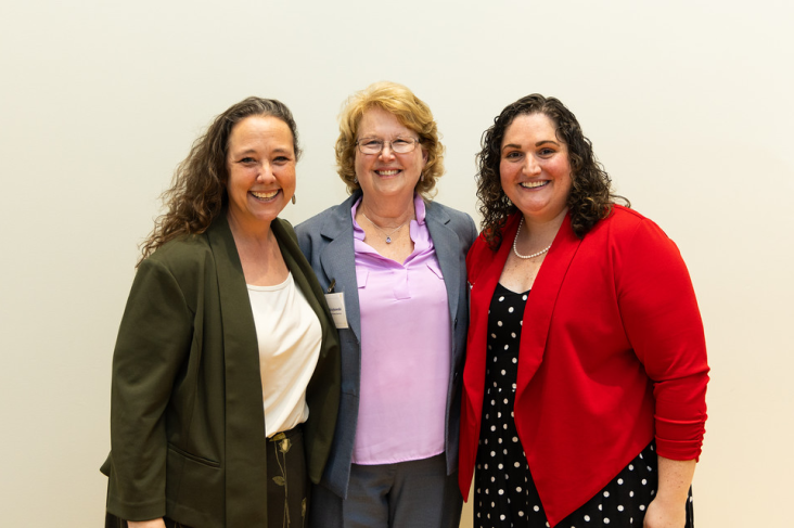 JoAnne Malatesta, Linda Kryzkowski and Leah Scognamiglio pose for a photo together.