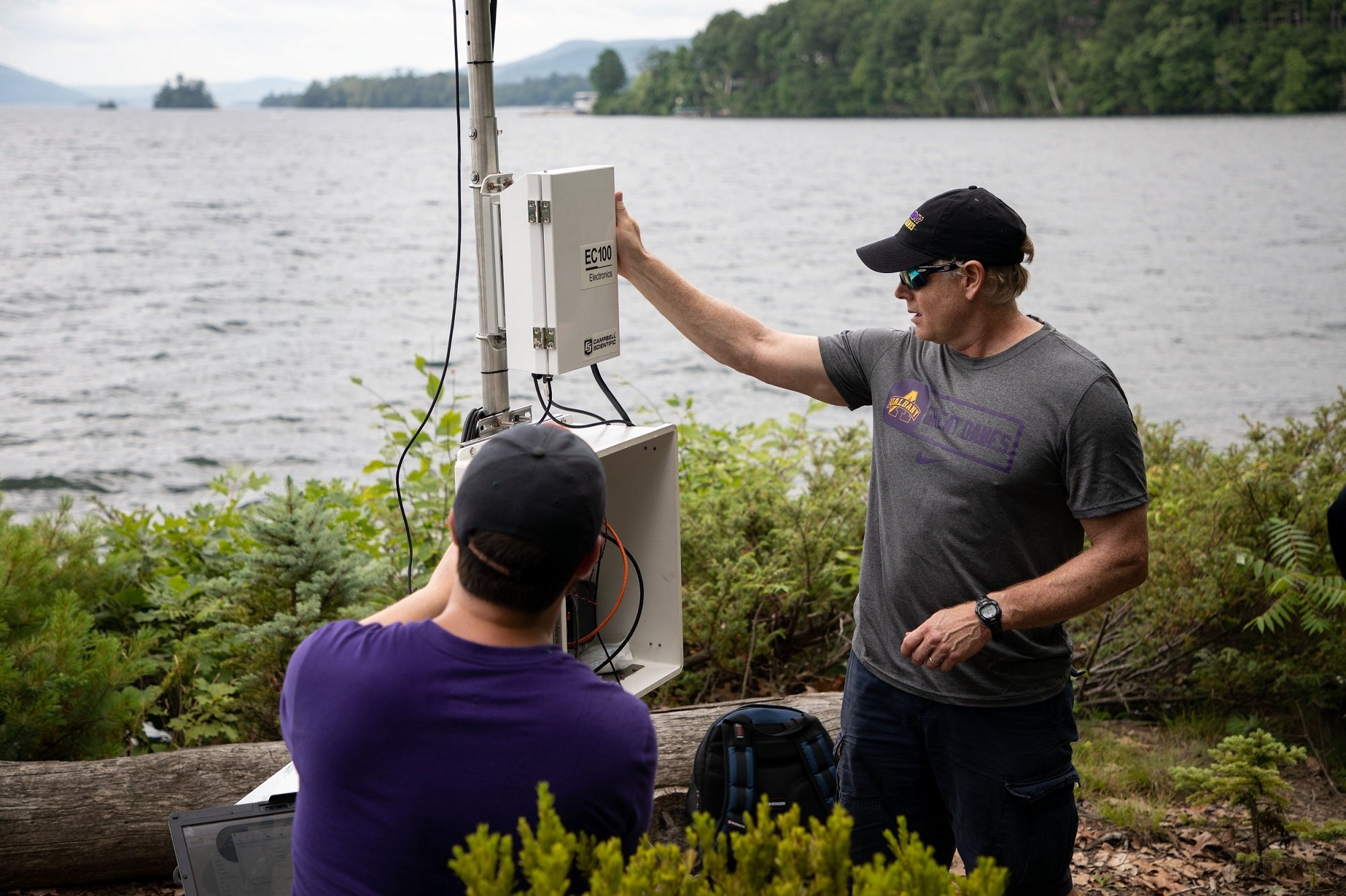 Photos from ASRC research field testing on Lake George.