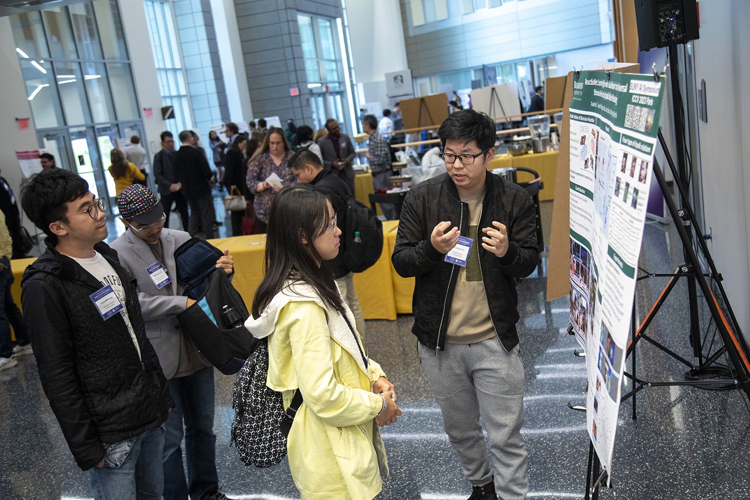 Students present at the SUNY AI Symposium on Oct. 16 at ETEC. (Photo by Patrick Dodson)