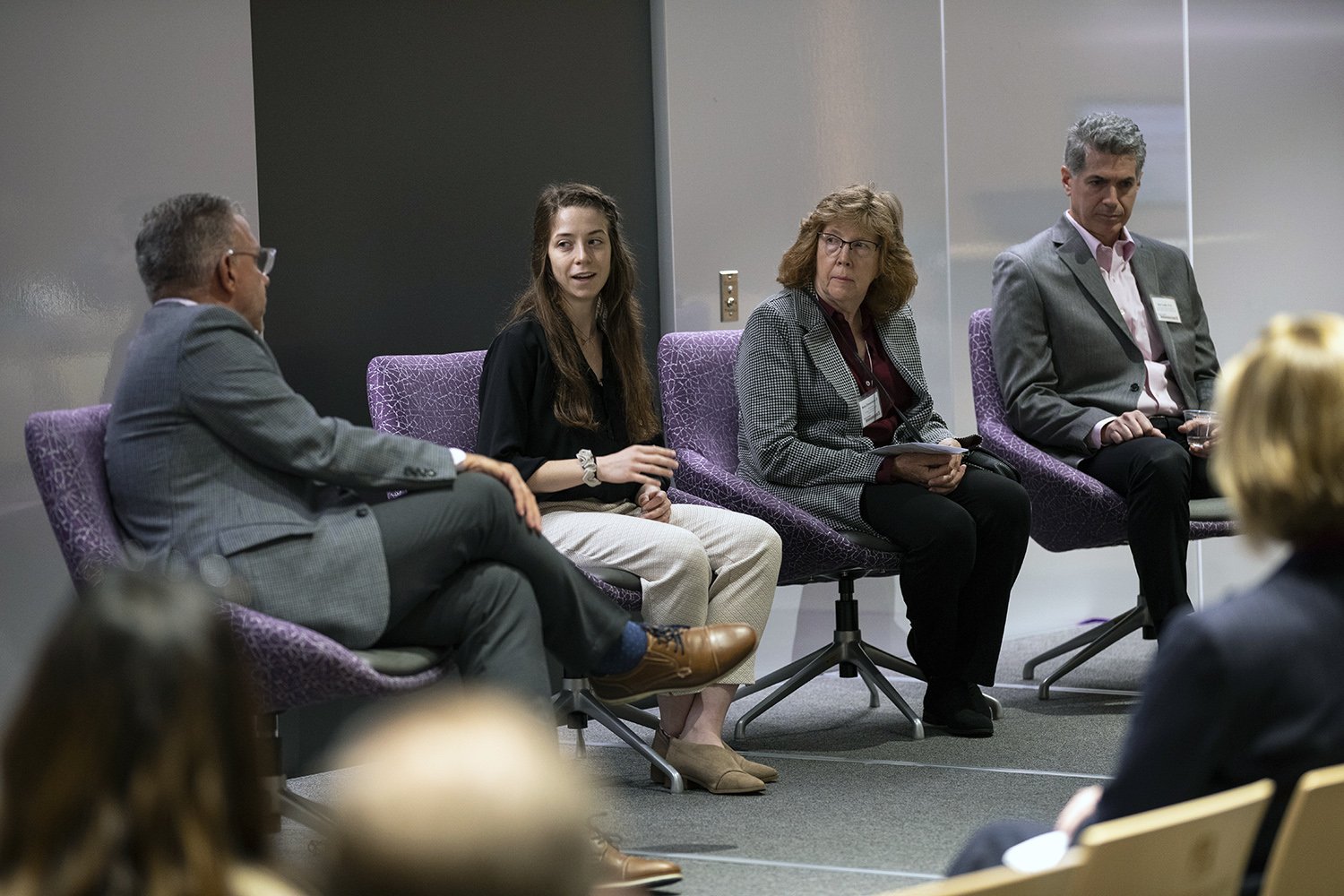 A panel discussion during the BioInnovation Forum at UAlbany, part of Research and Entrepreneurship Week.