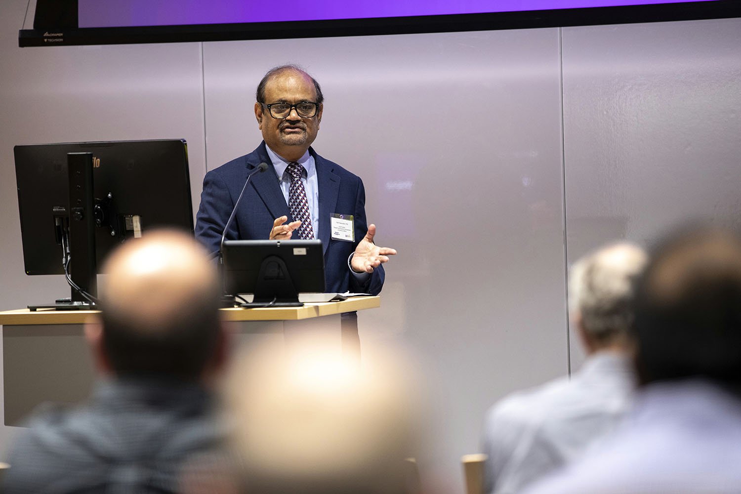 Vice President for Research and Economic Development Thenkurussi “Kesh” Kesavadas offers opening remarks at the 2023 Inventor Recognition Ceremony.