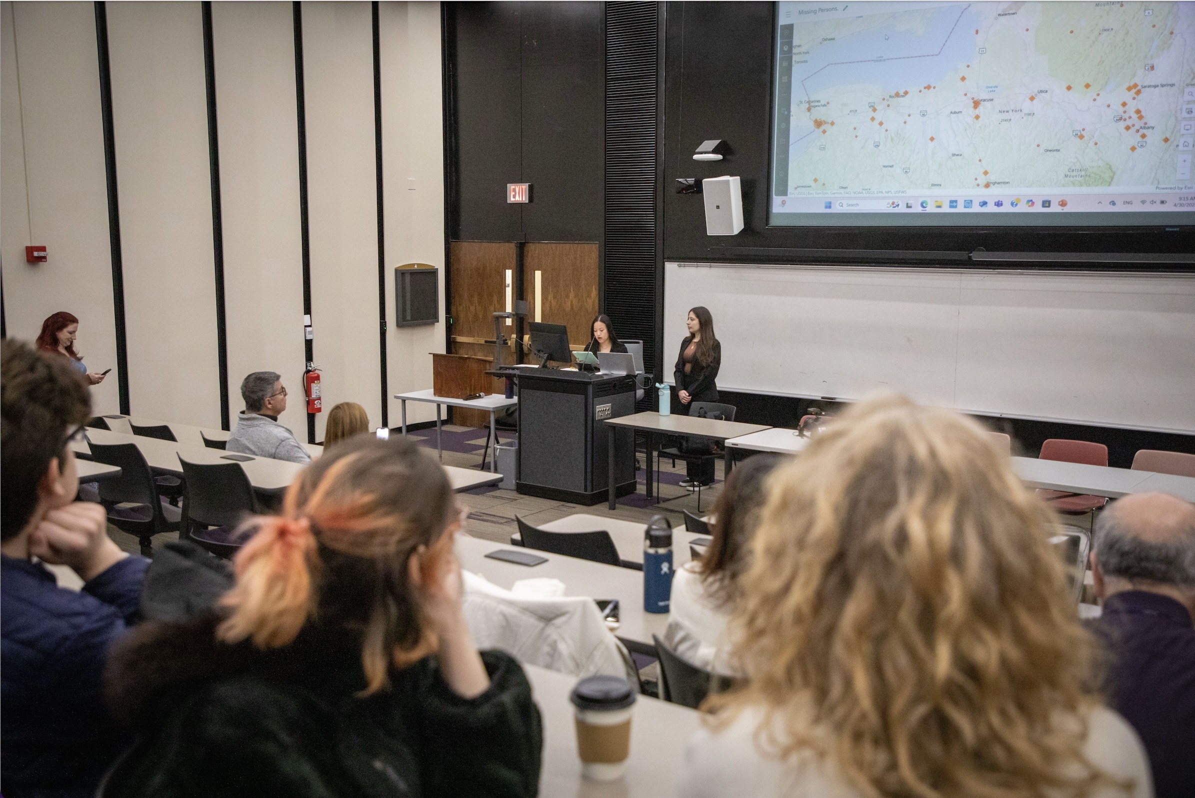 Pamela Hoxha and Jaelyn Staiano present about their work on the Complex Case Mapping and Analysis Project