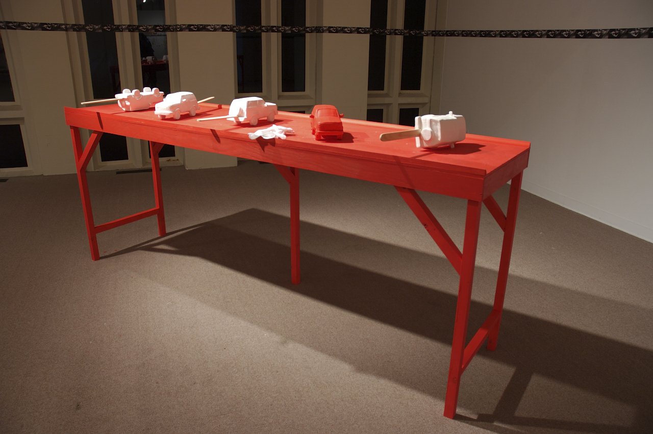 Installation by artist Pope L