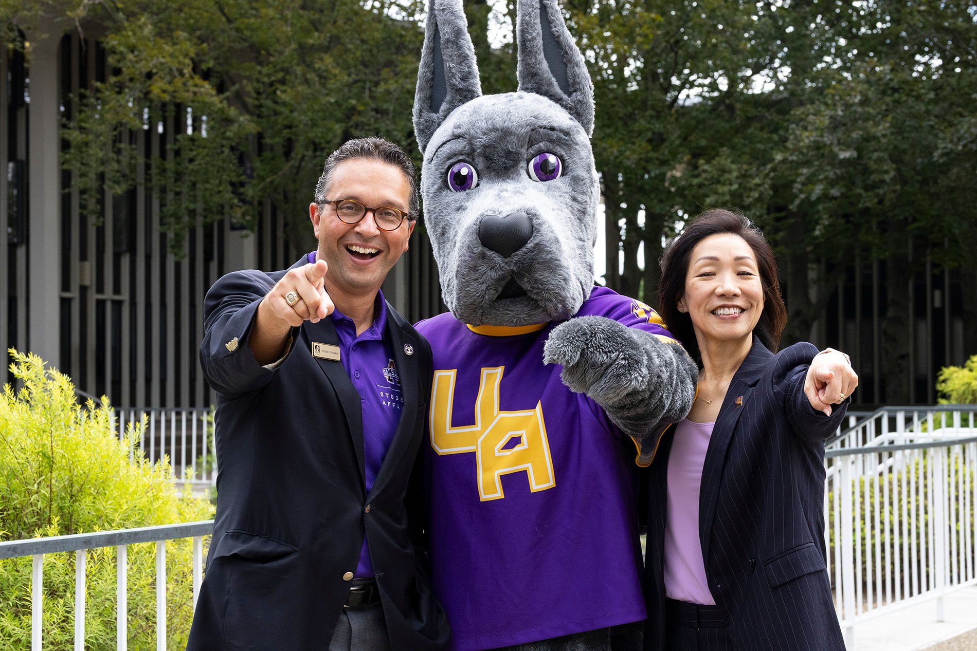 UAlbany leadership with Damien