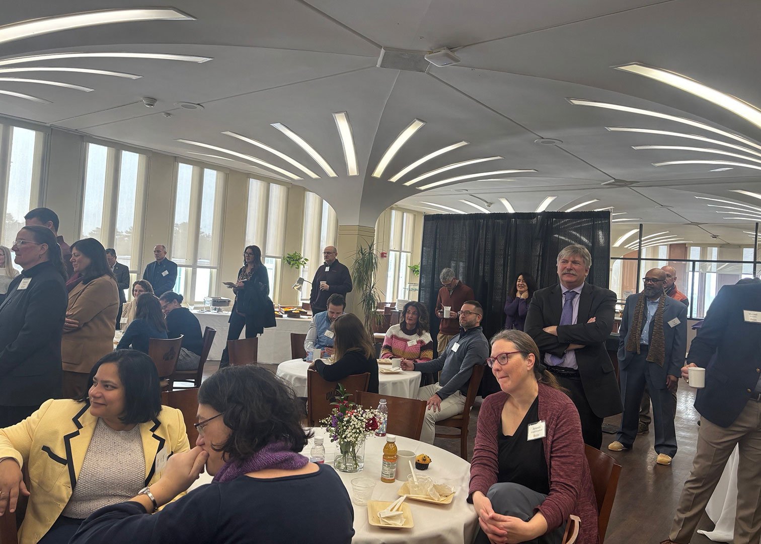 A view of the room filled with faculty and staff donors.
