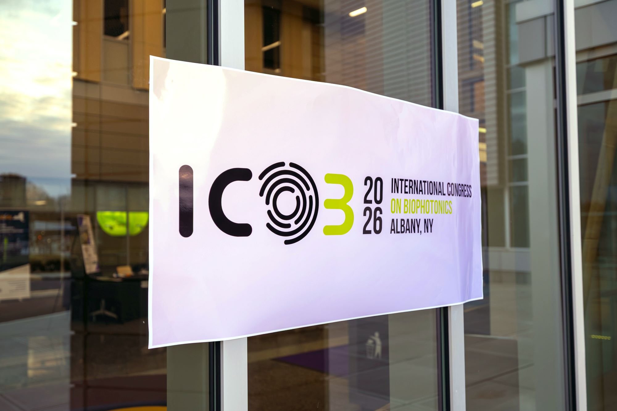 Signage for the 2026 International Congress on Biophotonics.