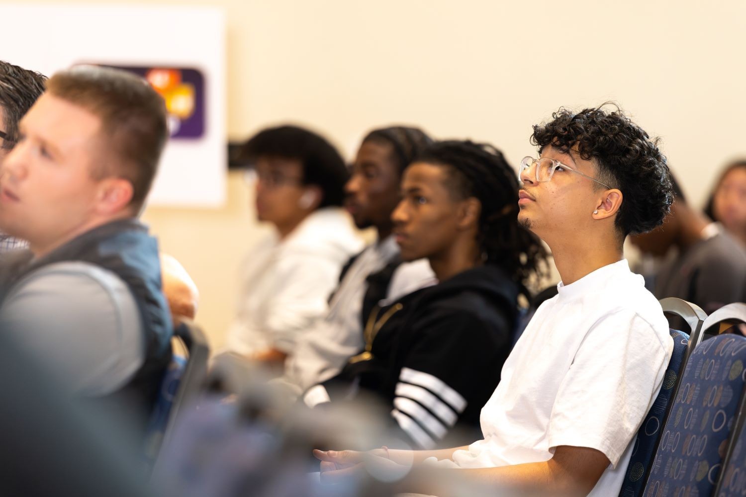 students at event