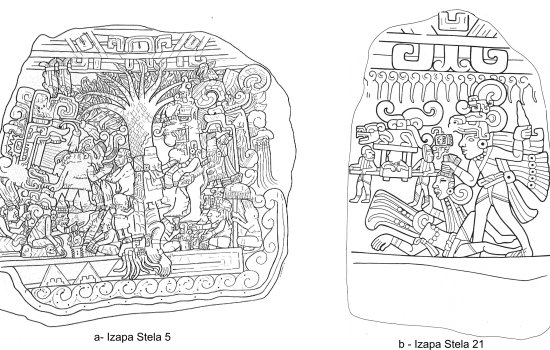 Izapa Stelae from the site near Chipas Mexico detail life in the Ancient State from 2,000 years ago