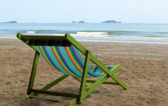 deck chair on an empty beach
