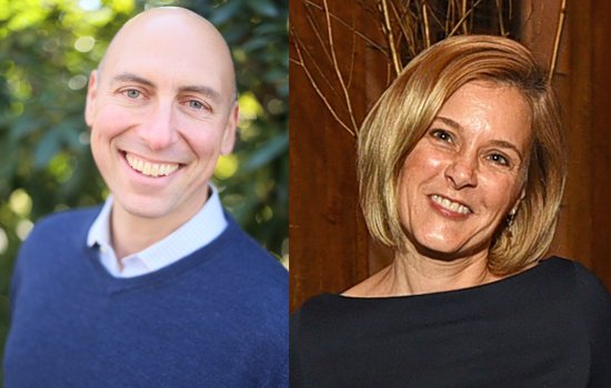Side by side headshot images of Christopher Pastore, associate professor in the Department of History, and Andrea Kordzek, an instructor in the School of Criminal Justice.